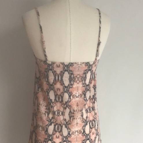 One Clothing Pink Snake Print Midi Dress NWT