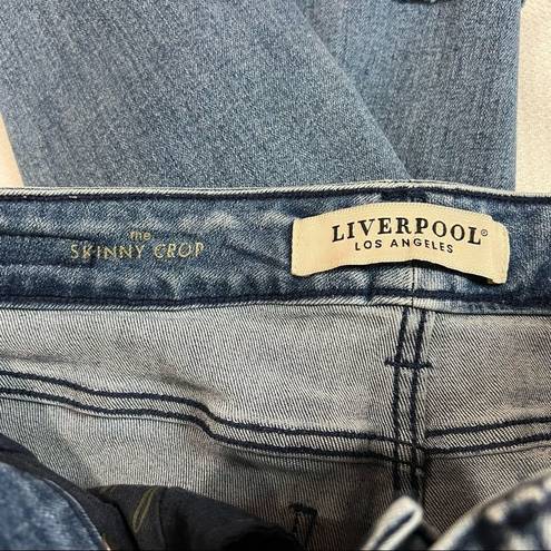 Liverpool  The Skinny Cop Raw Hem Jeans 0 25