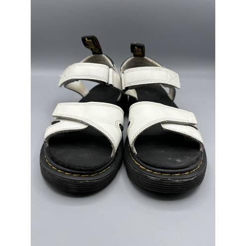 Dr. Martens  Vossie Y Women’s Sandals Sz 6 White Strappy Leather Comfort Summer
