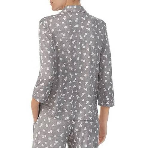 Kate Spade  Grey Heart Design Long Sleeve Button Down Top Women’s Plus Size 1X