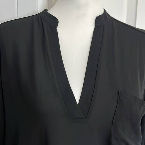 Lush Clothing Lush black shirt dress tunic high low asymmetrical quarter sleeve. Medium