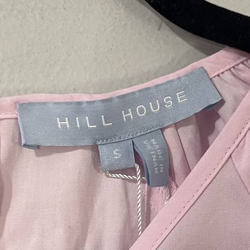 Hill House  Blouse Size Small Pink NWT Francesca Top Ballerina Cotton Peplum