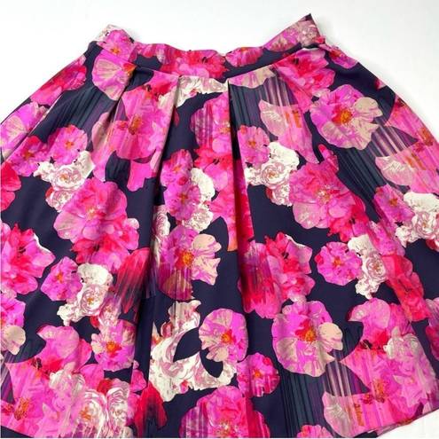 Cynthia Rowley Floral Watercolor A-line Skirt