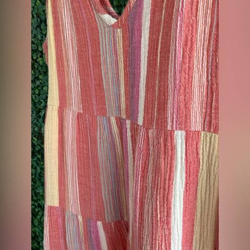 Marine layer NWOT -  Pink Striped Corinne Maxi | Sz Large