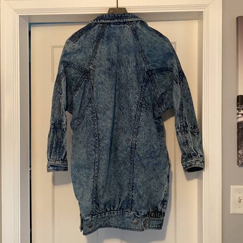 Gallery Vintage 90s Giacca Blues J.  acid wash denim tunic coat, size medium