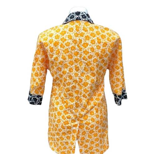 Love moschino Rare l  Bright Orange Floral Unlined Lightweight Coat - Sz US 4