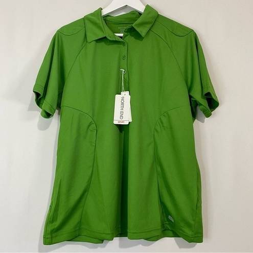 Polo North End Sport Women’s Short Sleeve Moisture Wicking  Valley Green XL NWT