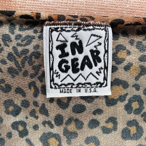 In Gear Vtg 80s swim cover up skirt cheetah leopard animal print Free Size Size XL