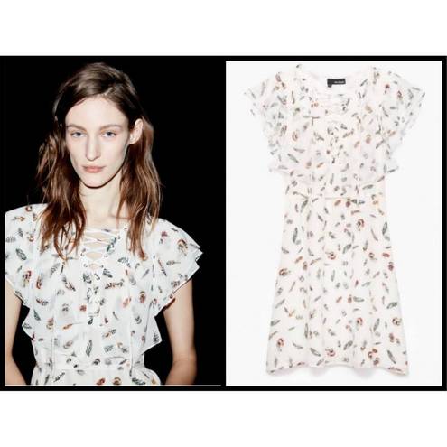 The Kooples 💕💕 Feather Print Silk Dress (Large)