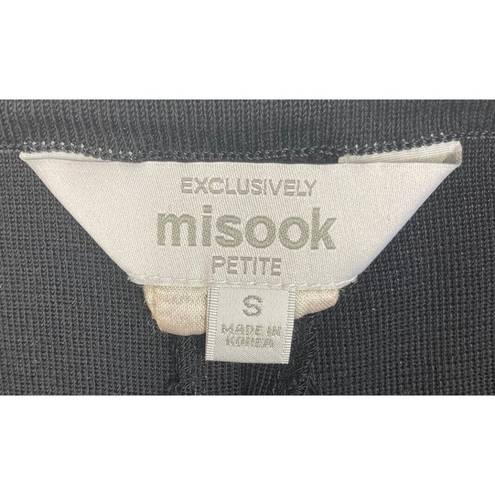Misook *Exclusively  Slinky Black Pant Womens Petite Size S Crop Pull On Comfort