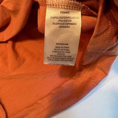 Absolutely Famous  Orange Blouse V Neck Cinched Waist Size‎ Small