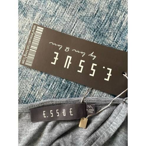 Essue NWT!  Gray Deep V Spaghetti Strap Bodysuit Medium