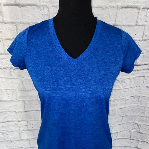 Xersion v-cut dri fit short sleeve activewear shirt blue sz S women