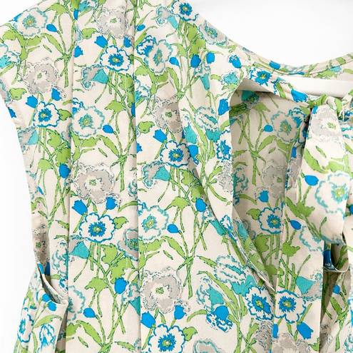 Tracy Reese  Womens Silk Blend Boho Floral Printed Peter Pan Collar Blouse Size P