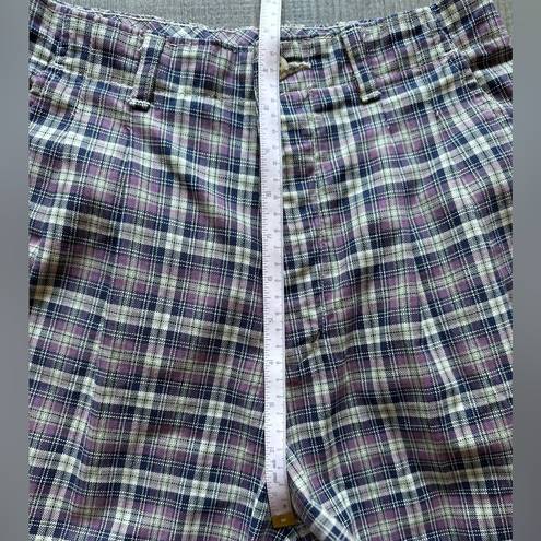 Northern Reflections Vintage purple plaid high waisted shorts size 24