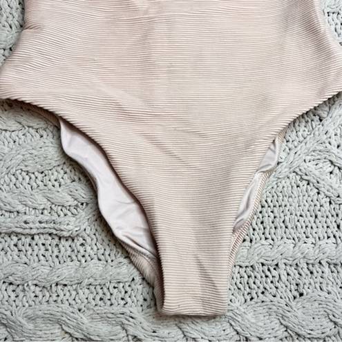 Vitamin A  Valentina One Piece‎ Ribbed Blush Size Small