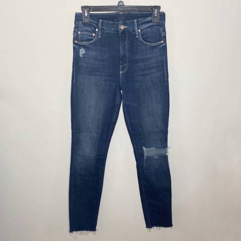 Edge Mother high waisted looker ankle fray jeans in close to the  wash size 25