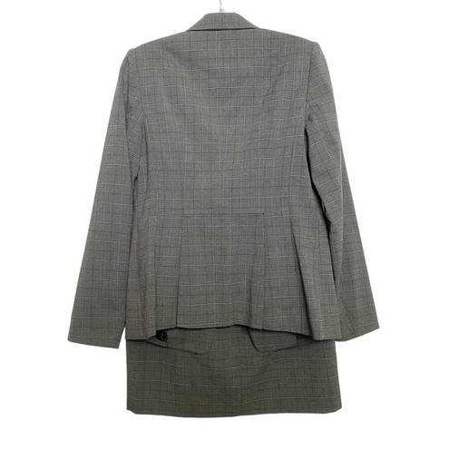 Laundry by Shelli Segal Laundry Shelli Segal Finely Plaid Grey Suit Jacket Blazer/Skirt Set SZ 6