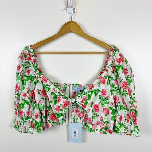 Hill House NWT  The Isabella Top in Pink Roses