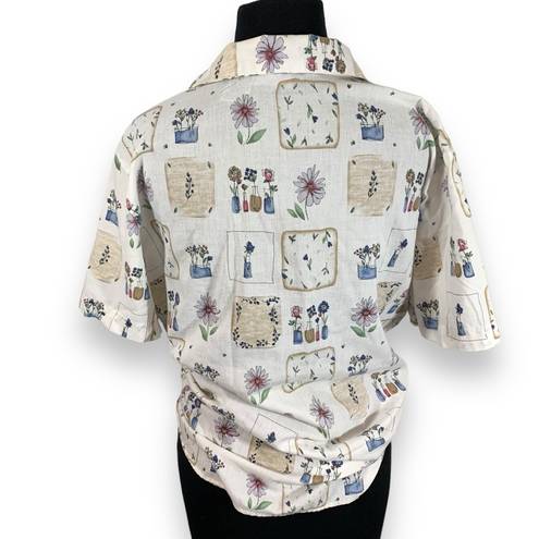 Cabin creek Vintage  Flowers Button Up Shirt