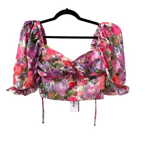 Blossom PATBO  Floral Crop Top NWT Sz 8/40