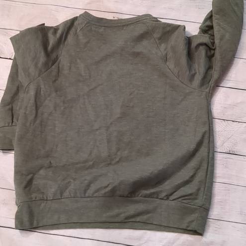 The North Face  ping sleeve green top size medium