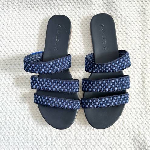 Rothy's  The Triple Band Slides Sandasl Cobalt Navy Women 7.5 Textile Washable