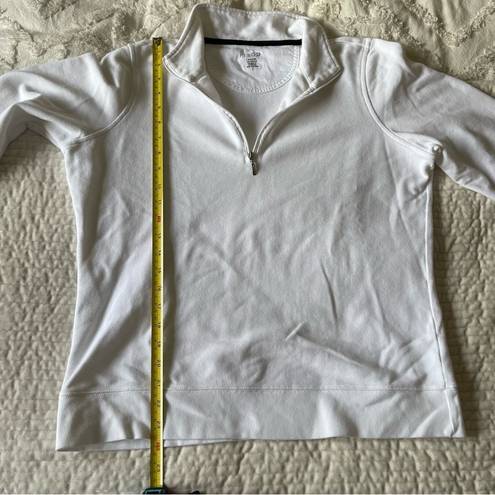 IZOD white 1/4 zip long sleeve polo