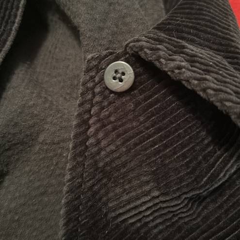 Nordstrom | Black Corduroy Button Up