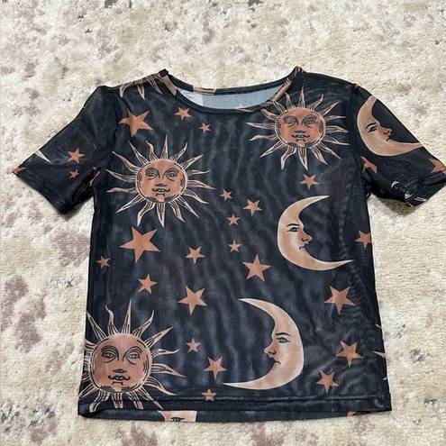 The Moon  and stars mesh tee