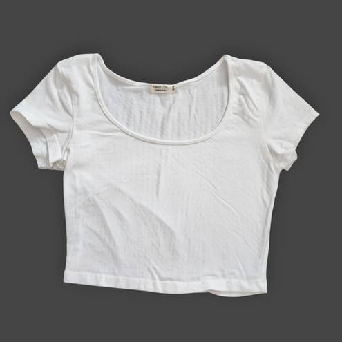 Love Culture White S/S Crop Top, Women's S