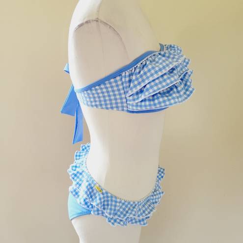 Jessica Simpson  blue gingham bikini size medium