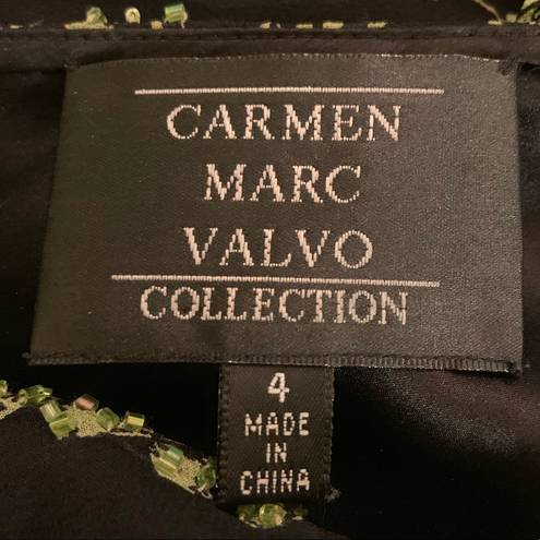 Carmen Marc Valvo  Silk Floral Cowl Top Blouse