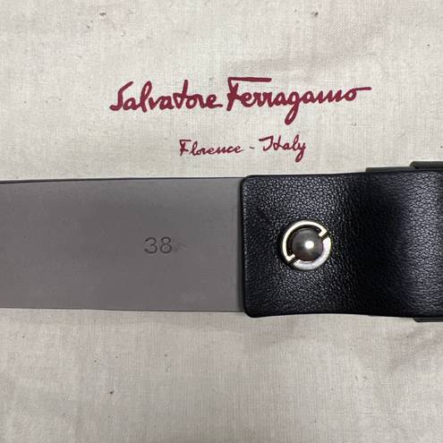 Salvatore Ferragamo Gancini Leather Buckle Belt GV67 9898 Italy 💯 Authentic NEW