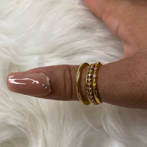 Gold Stackable Ring Set Size 8.5/9 Mix