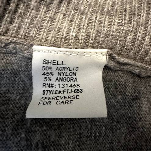 FATE. Angora Cardigan Sweater Vest Open Front Knit Sleeveless Handkerchief Hem