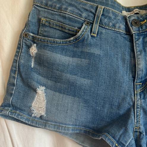 Rich & Skinny  Casual Lighter Medium Wash Low Medium Rise Denim Jean Shorts