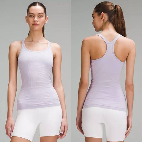 Lululemon Athletica Ebb to Street Ribbed Stretch Racerback Tank Top Lavender 2