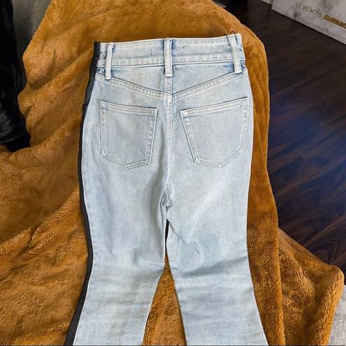 Alexander Wang  Snap-Detailed Leather and Denim Skinny Pants