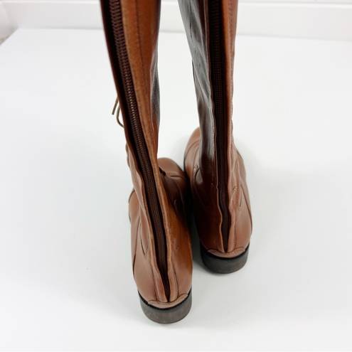 Joie  Tan Tall Lace Up Riding Boots Leather Size 36