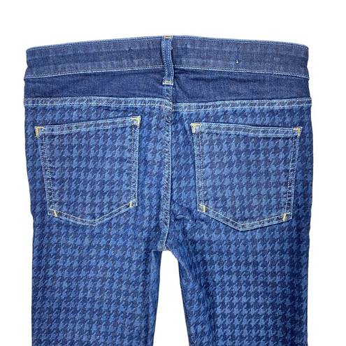 Pilcro  Anthropologie Jeans Women's 28" Blue Serif Skinny Houndstooth Stretch