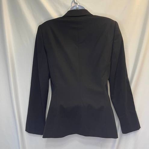 Edge Escada Women's Blazer Size 36 US 6 Scalloped  3-Button New Wool Black