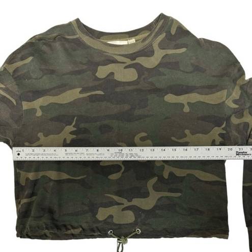 RD Style R D Style Green Camo Crop  Preppy Sweatshirt Size S