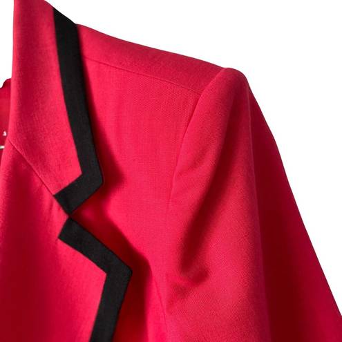 Oleg Cassini Vintage  HOT neon pink double breasted blazer jacket size 14/L