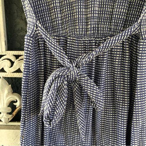 Caution to the Wind  Dress small blue &white