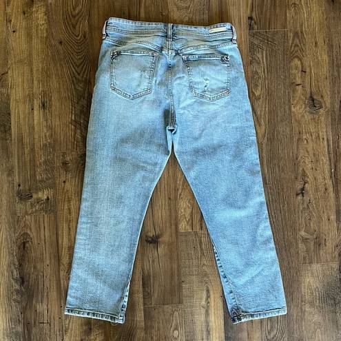 Pilcro and the Letterpress Anthropologie Pilcro Button Fly High Rise Emroidered Cropped Jeans Women’s 29