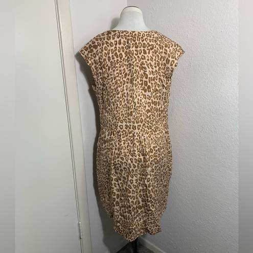 Pilcro  from Anthropologie leopard prints, sleeveless, V-neck mini dress. M