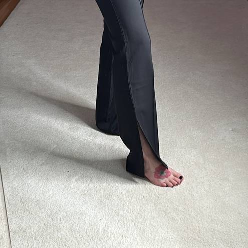 Sincerely Jules : Black Wide Leg Side Slit Dress Pants