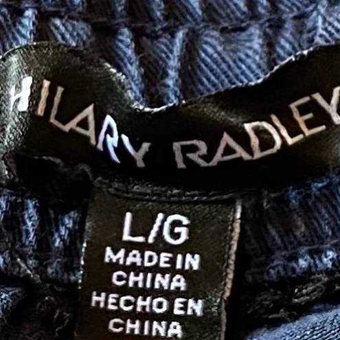 Hilary Radley Large Made in China Dark Blue Pants With Adjustable Waist Lace