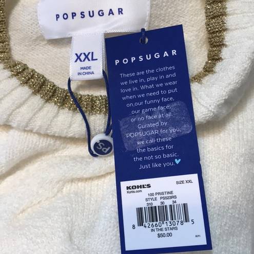 Popsugar ➕ In the Stars White Sweater XXL